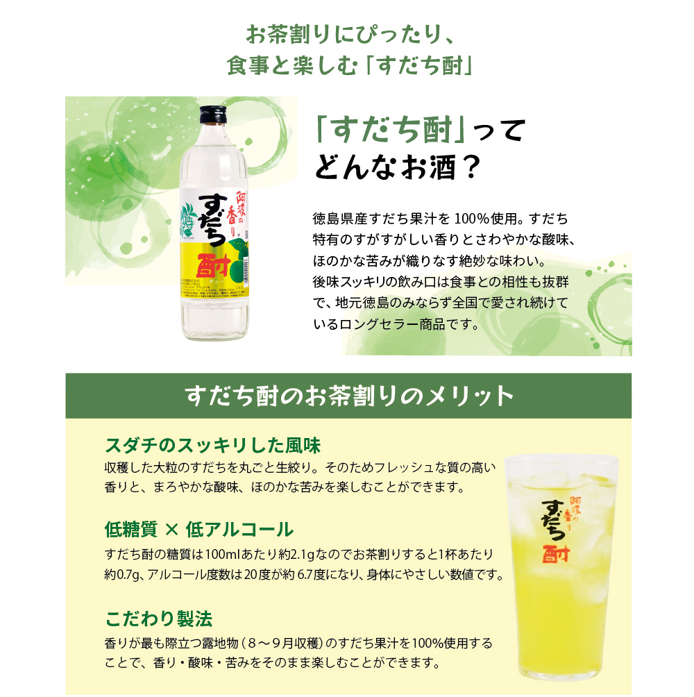すだち酎のお茶割り